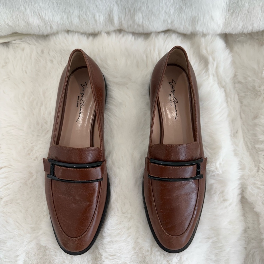 Giorgio Armani Brown Leather Loafers